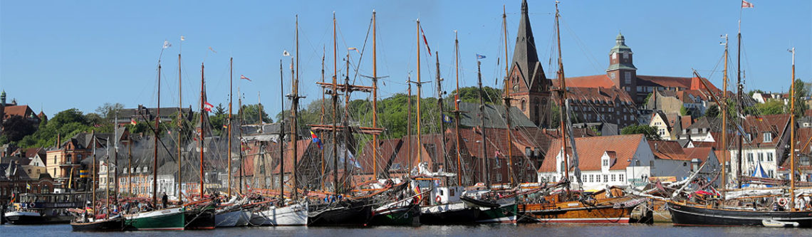 Rumregatta in Flensburg. Internationales Treffen hisorischer segelnder Berufsfahrzeuge.